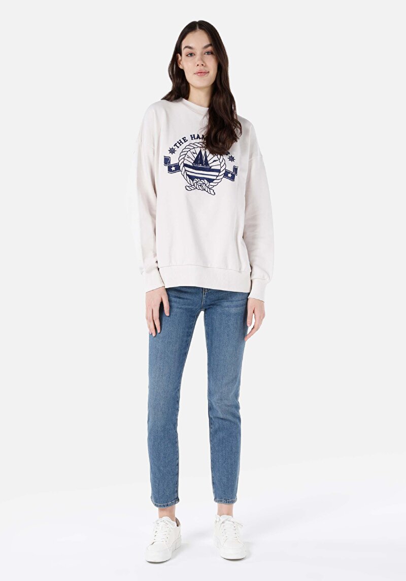 Imagine a Pantaloni De Dama Albastru Slim Fit 703 Carla Cl1068679