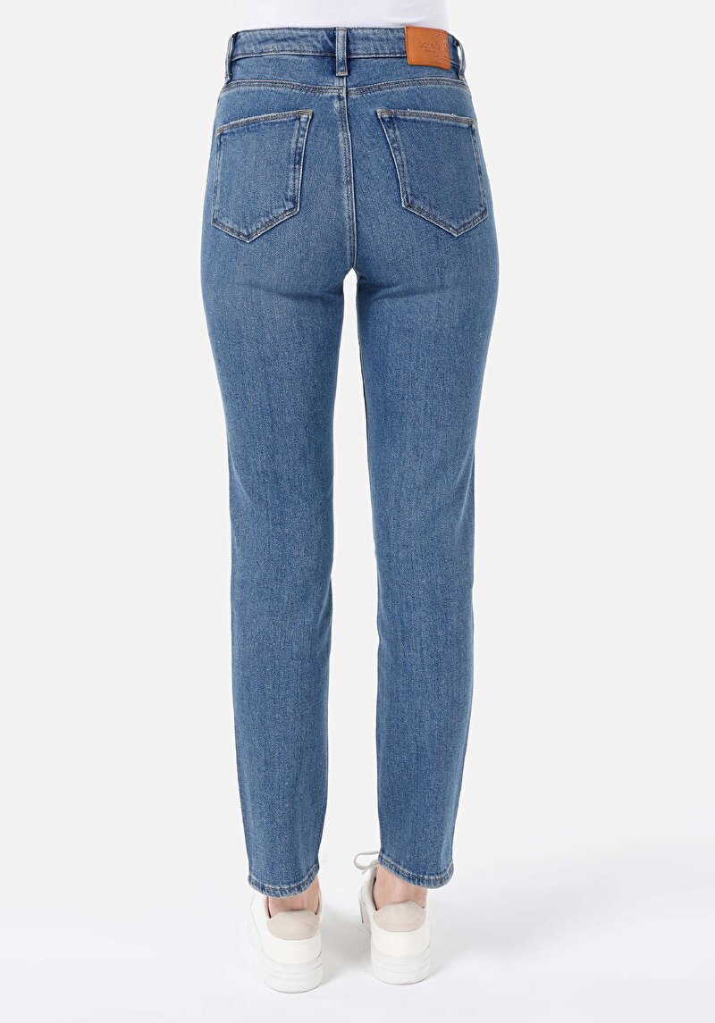 Afișați detalii pentru Pantaloni De Dama Albastru Slim Fit 703 Carla Cl1068679