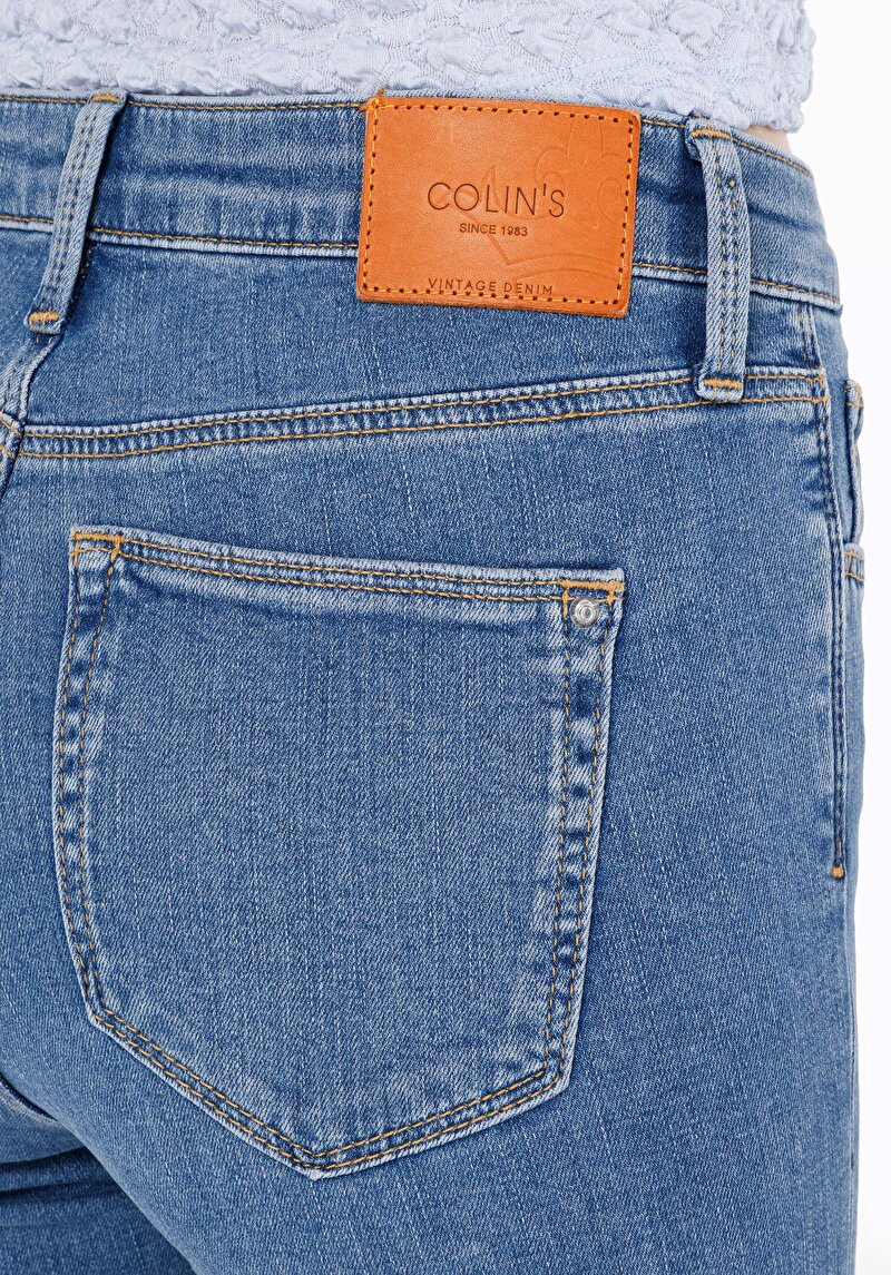 Afișați detalii pentru Blugi Skinny Fit Indigo Pentru Femei