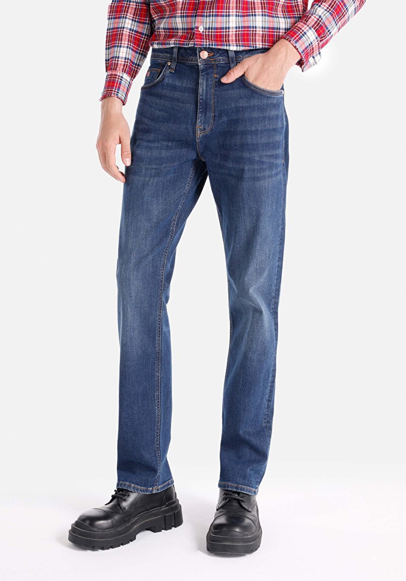 Afișați detalii pentru Pantaloni De Barbati Denim Regular Fit 045 David Cl1065277