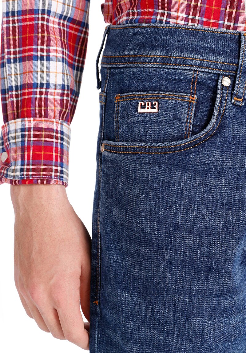 Afișați detalii pentru Pantaloni De Barbati Denim Regular Fit 045 David Cl1065277