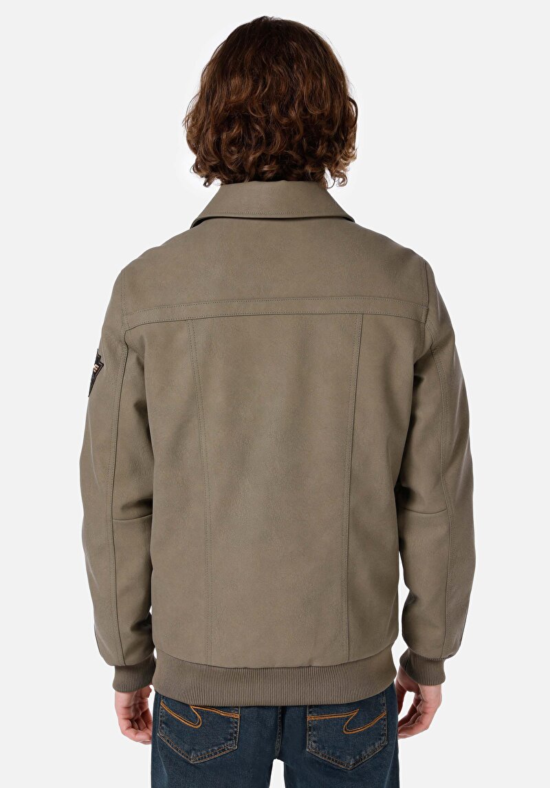 Afișați detalii pentru Jacheta De Barbati Kaki Slim Fit  Cl1066707