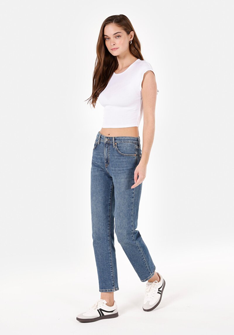 Imagine a Pantaloni De Dama Albastru Slim Fit 891 Maya Cl1070685