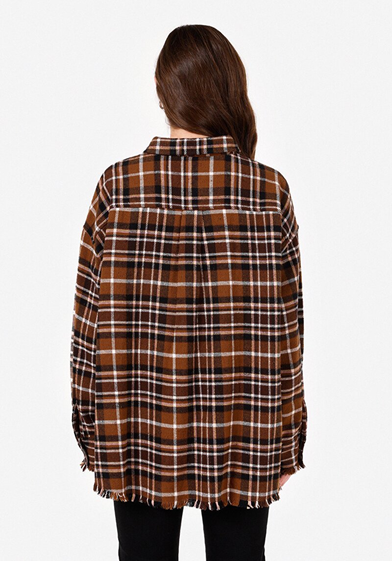 Afișați detalii pentru Cămașă Cu Croială Relaxată Cămașă Cu Mânecă Lungă Bej Pentru Femei