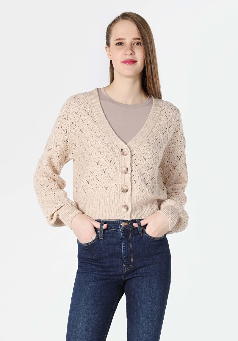 Imagine a Cardigan De Dama Bej   Cl1062013