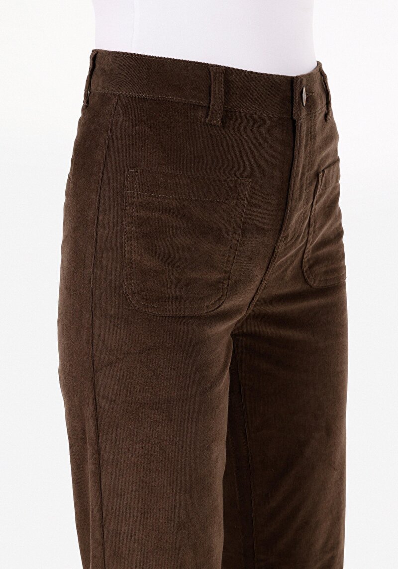 Afișați detalii pentru Pantaloni De Dama Maro Regular Fit  Cl1071179