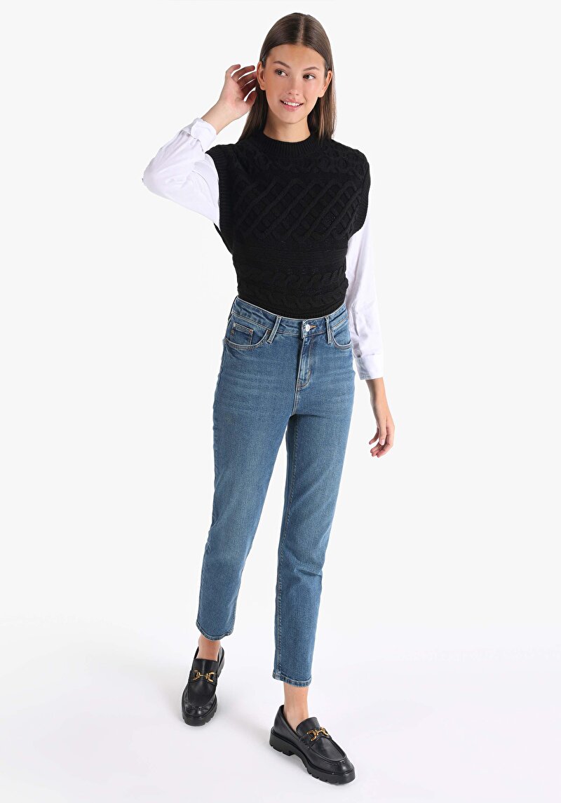 Imagine a Blugi Din Denim Pentru Femei Slim Fit