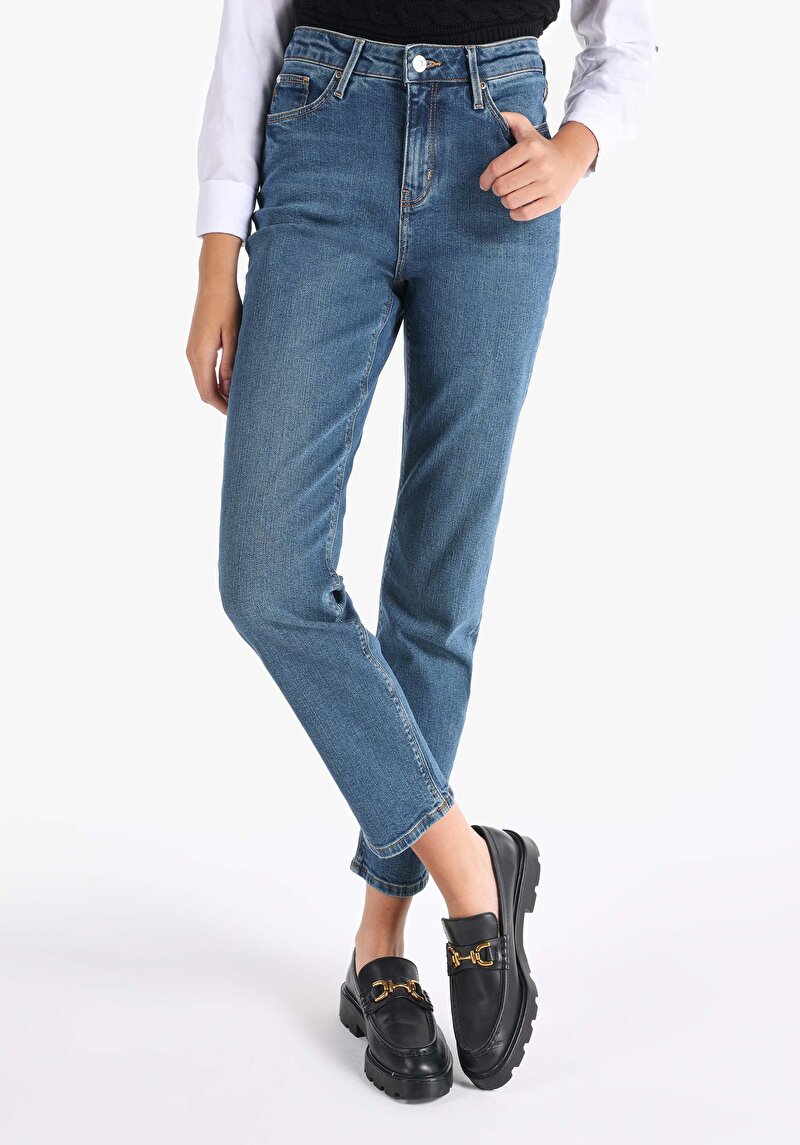 Imagine a Blugi Din Denim Pentru Femei Slim Fit