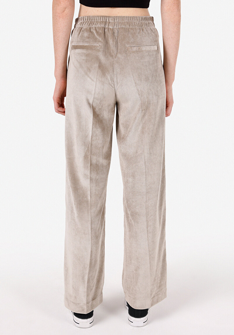 Afișați detalii pentru Regular Fit Talie Ascendentă Picior Larg Pantaloni Albastru Închis Pentru Femei