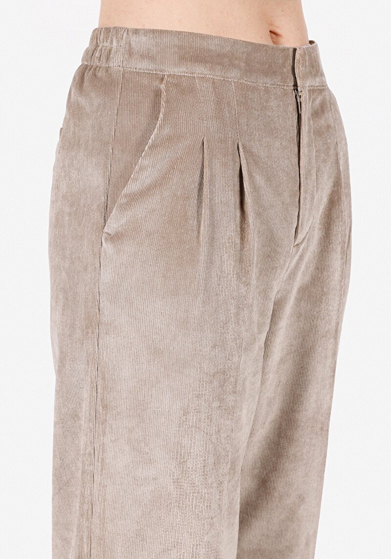 Afișați detalii pentru Regular Fit Talie Ascendentă Picior Larg Pantaloni Albastru Închis Pentru Femei