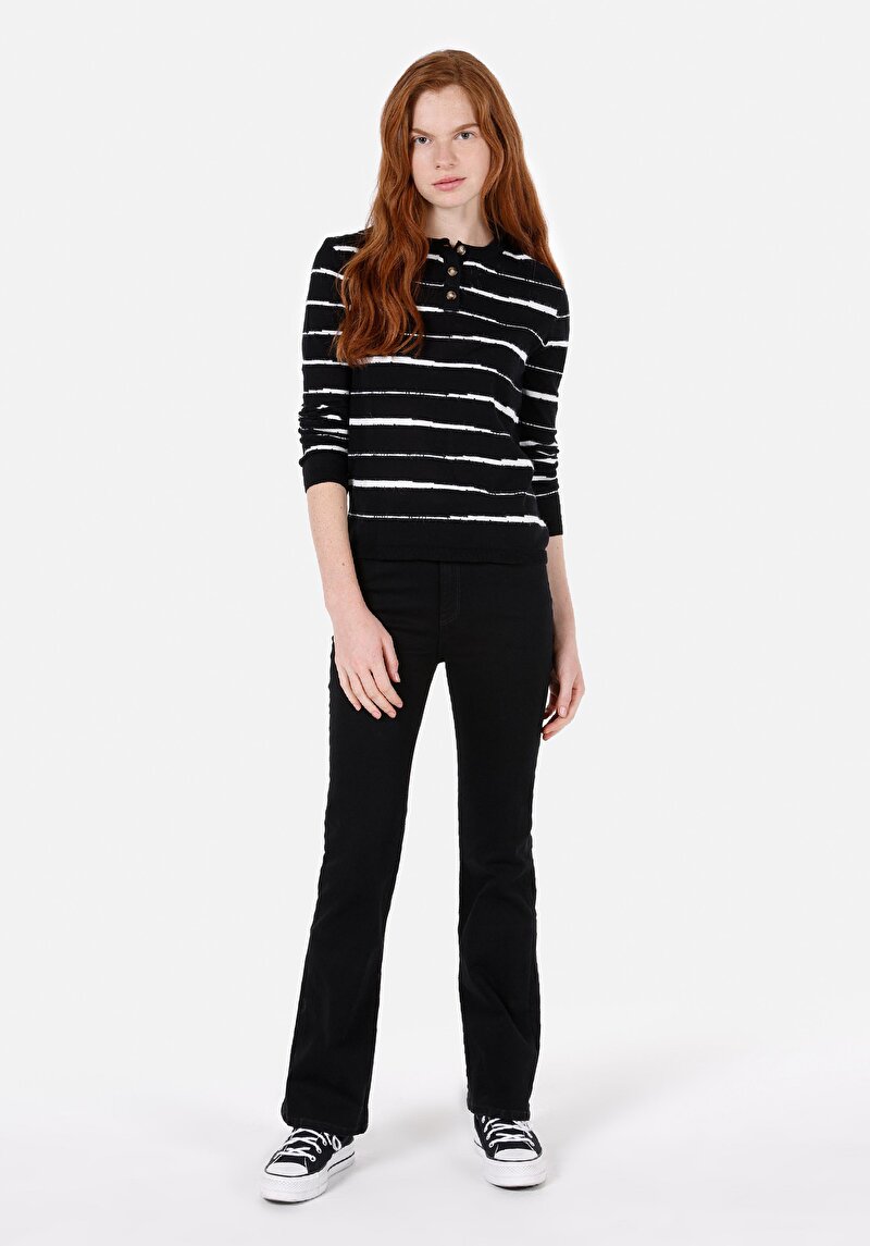 Imagine a Pulover De Dama Negru Slim Fit Cl1072527