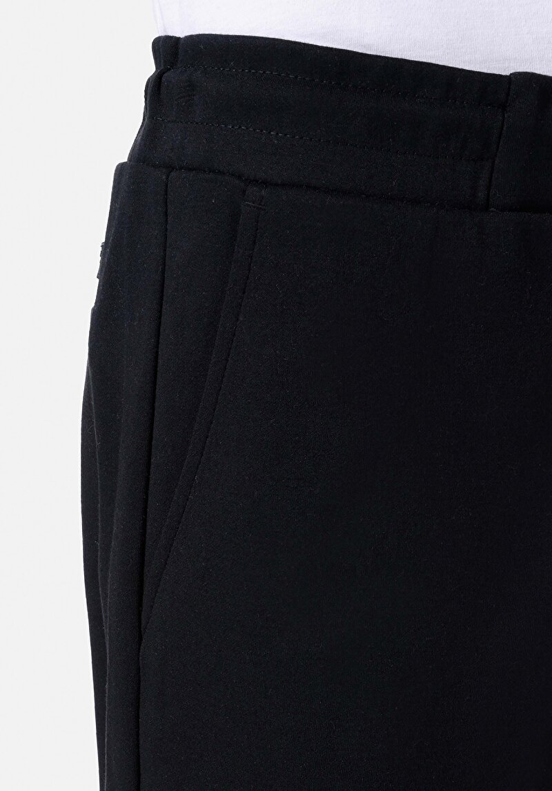 Afișați detalii pentru Regular Fit Mid Talie Drept Pantaloni De Trening Negri Pentru Bărbați