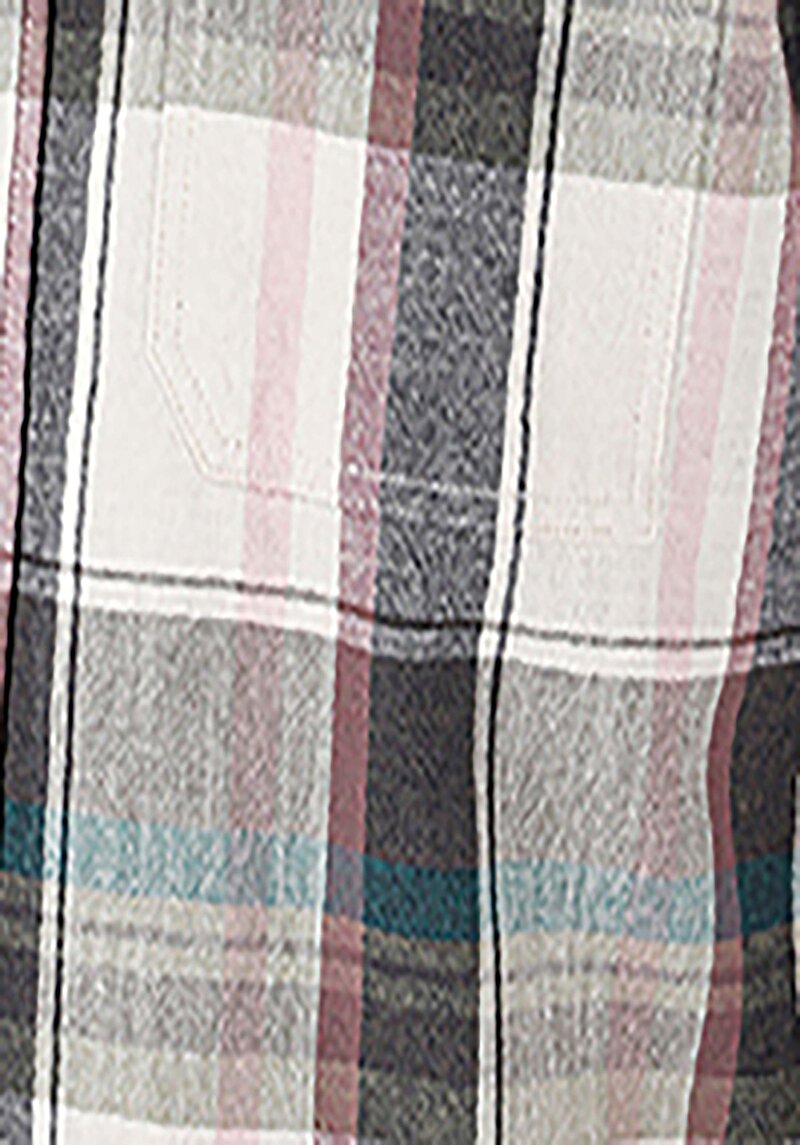 Afișați detalii pentru Cămașă Cu Gât În Carouri Cămașă Cu Mânecă Lungă Roz Pentru Bărbați