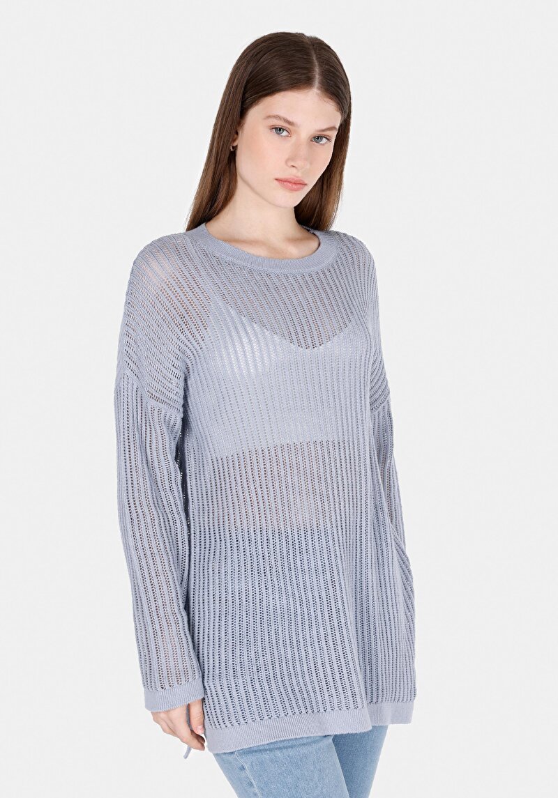 Imagine a Pulover De Dama Albastru Regular Fit Cl1072530