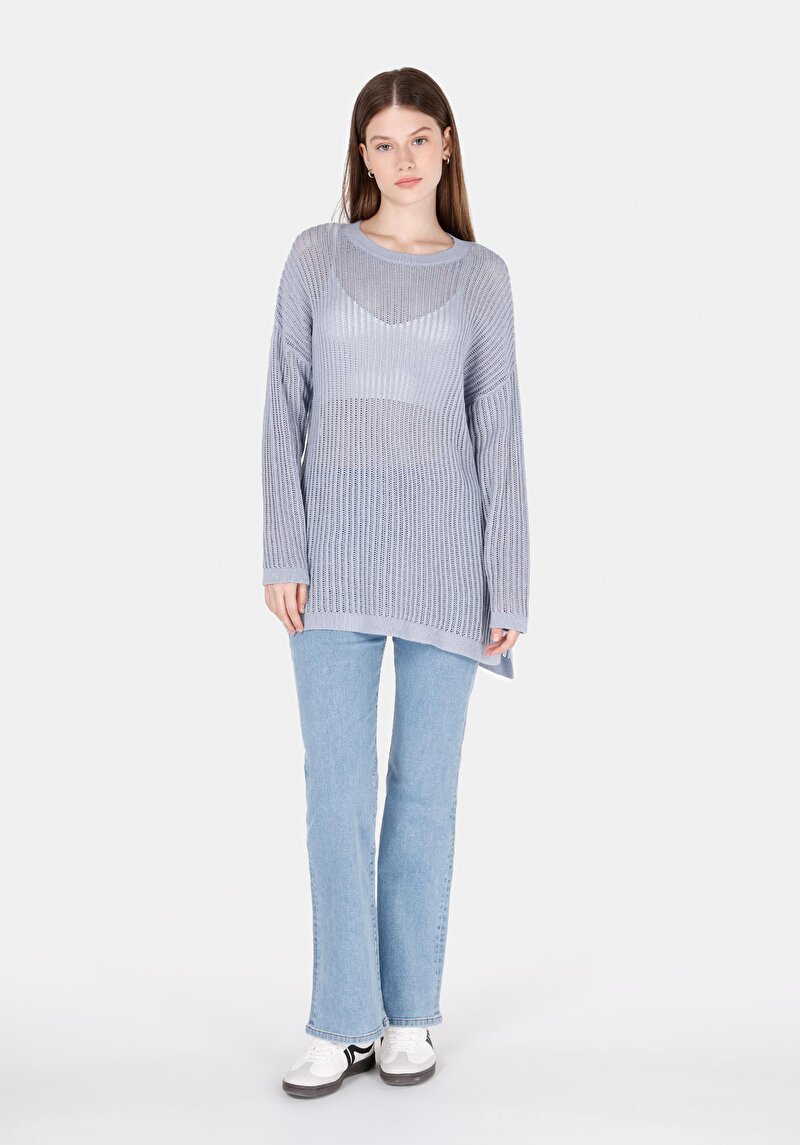 Imagine a Pulover De Dama Albastru Regular Fit Cl1072530