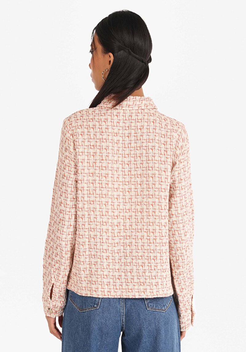 Afișați detalii pentru Regular Fit Cămașă Gât Drept Cămașă Maro Manșon Lung Pentru Femei