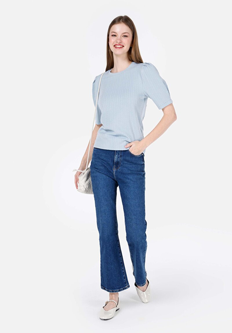 Imagine a Blugi İndigo Pentru Femei Regular Fit