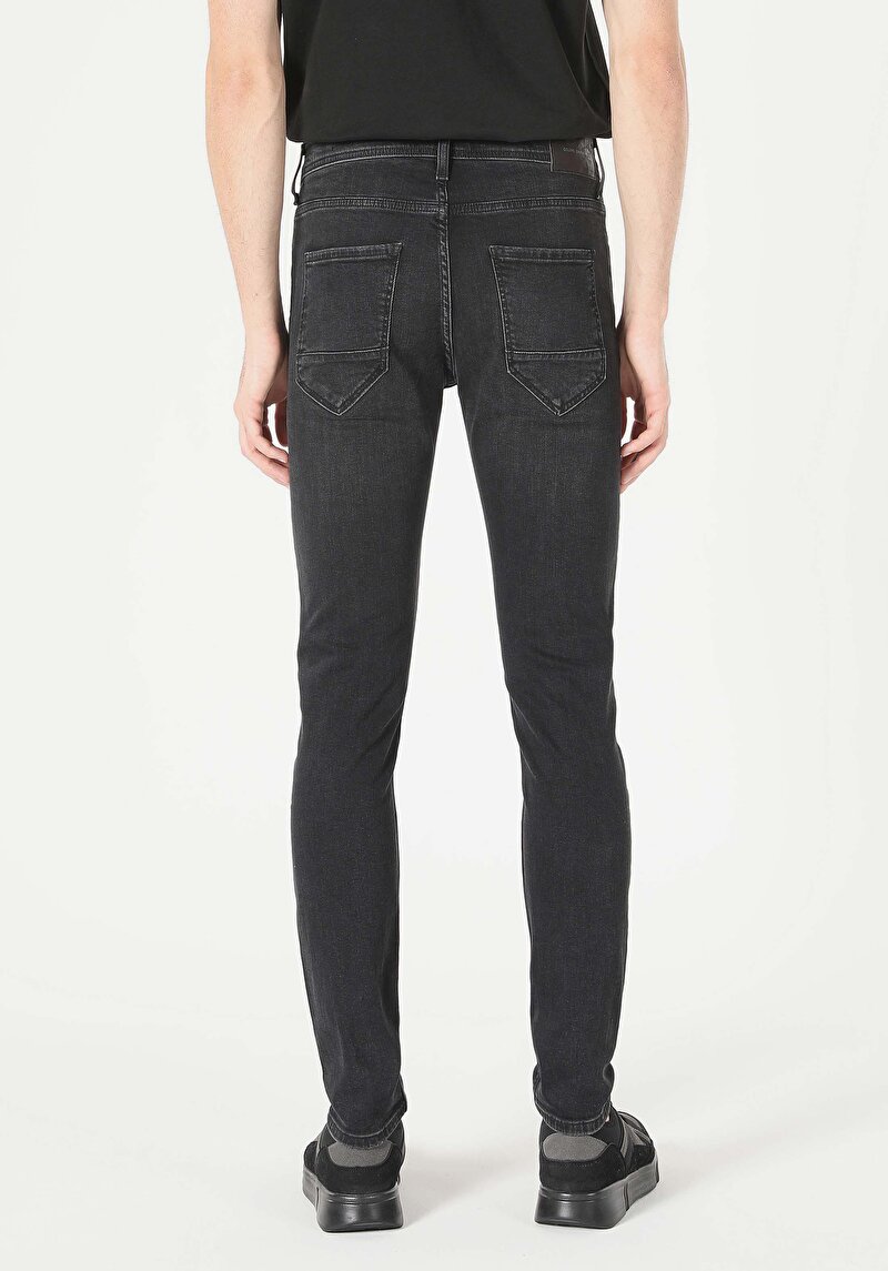 Afișați detalii pentru Pantaloni De Barbati Negru Skinny Fit 040 Alex Cl1062299