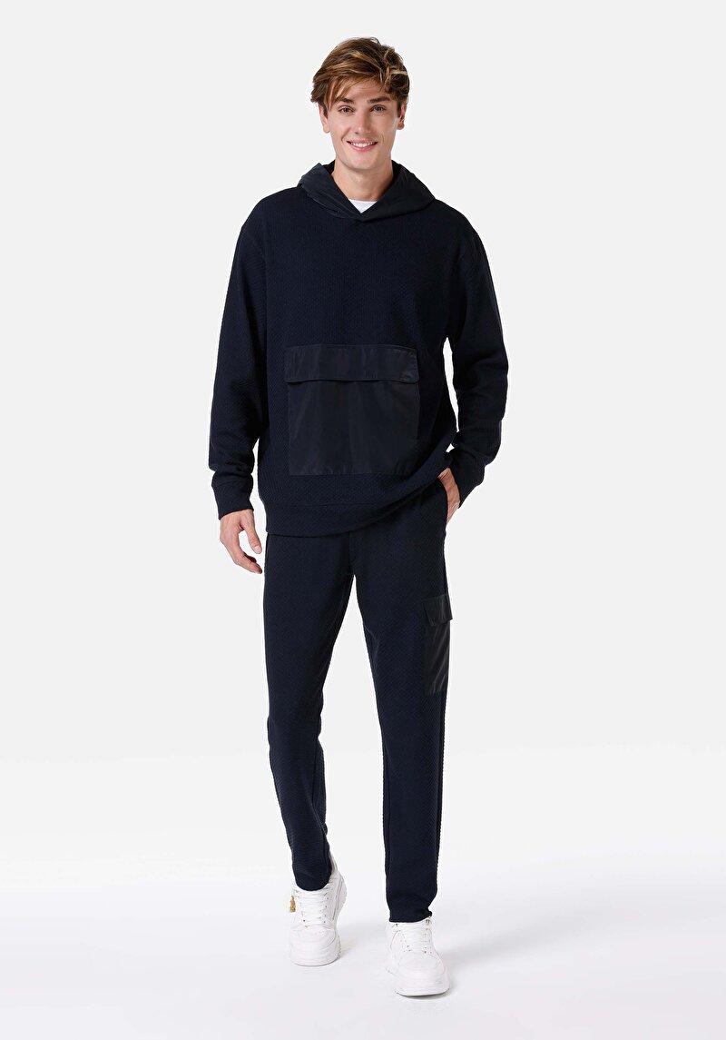 Imagine a Regular Fit Talie Medie Pantaloni De Trening Bleumarin Pentru Bărbați