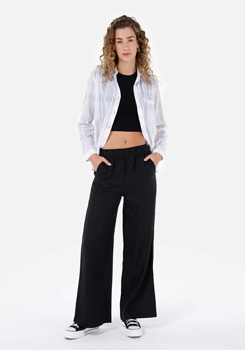 Imagine a Pantaloni De Dama Negru Regular Fit  Cl1068233