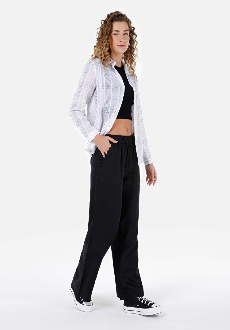 Afișați detalii pentru Pantaloni De Dama Negru Regular Fit  Cl1068233