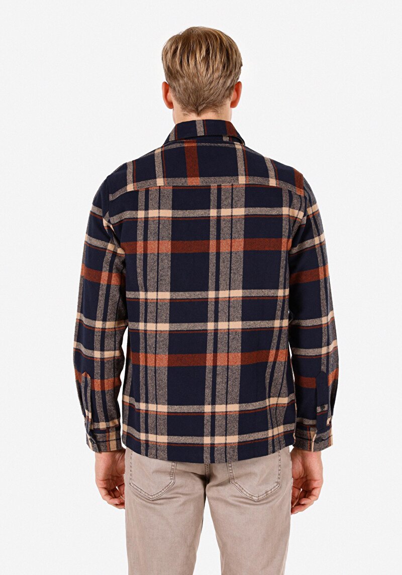 Afișați detalii pentru Camasa Cu Maneca Lunga De Barbati Albastru Marin Comfort Fit  Cl1070833