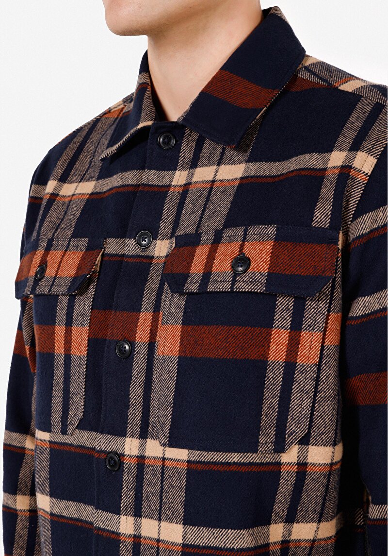 Afișați detalii pentru Camasa Cu Maneca Lunga De Barbati Albastru Marin Comfort Fit  Cl1070833