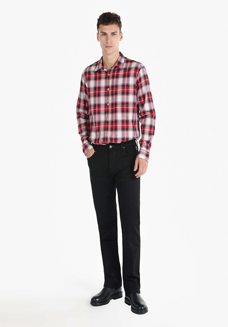 Imagine a Pantaloni De Barbati Negru Regular Fit 045 David Cl1065334