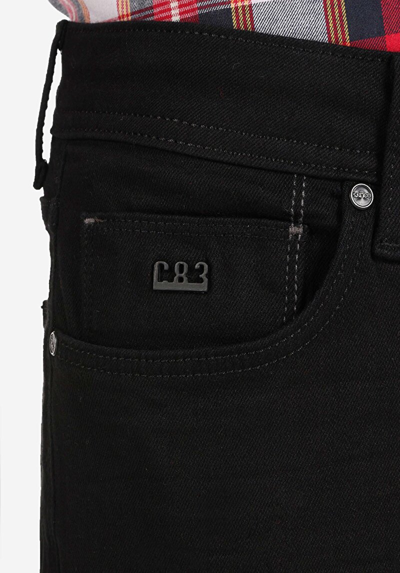 Afișați detalii pentru Pantaloni De Barbati Negru Regular Fit 045 David Cl1065334