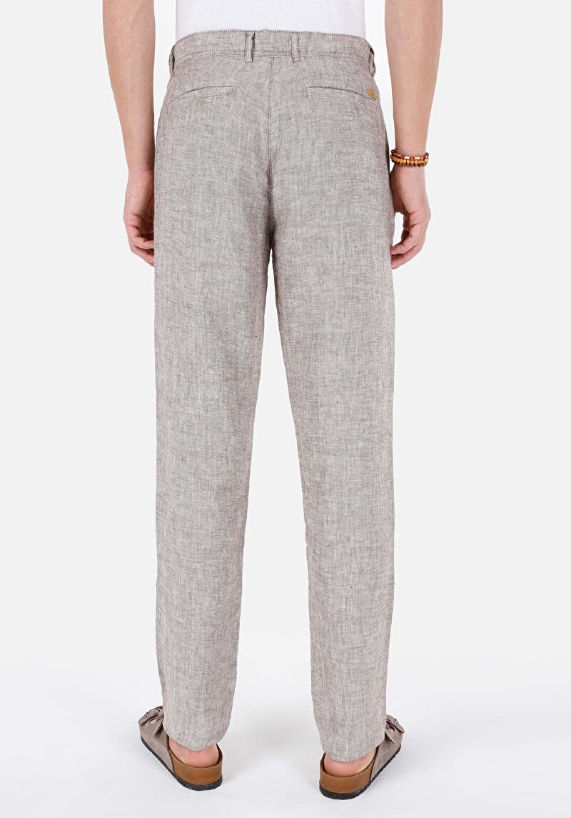 Imagine a Regular Fit Mid Waist Straight Leg Pantaloni Maro Pentru Bărbați