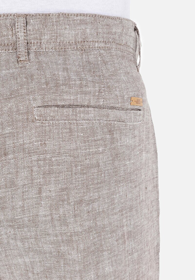 Afișați detalii pentru Regular Fit Mid Waist Straight Leg Pantaloni Maro Pentru Bărbați