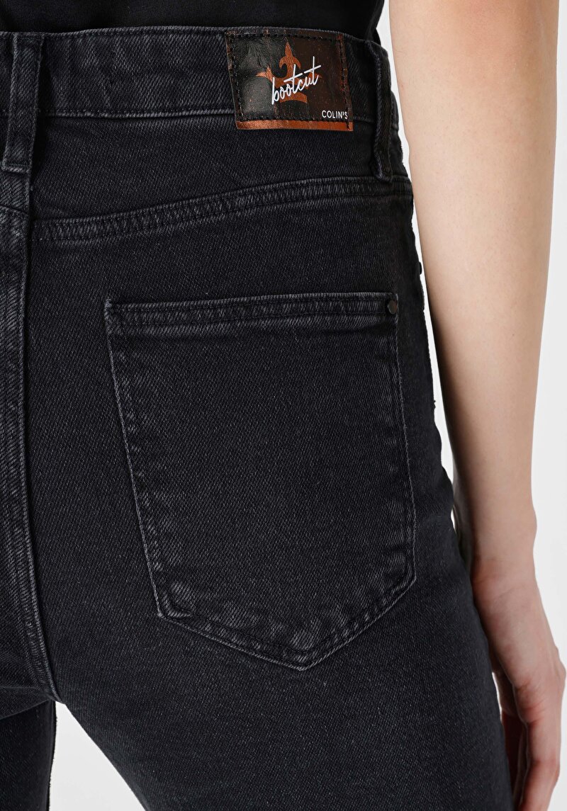 Afișați detalii pentru Regular Fit Mid Waist Bootcut Blugi İndigo Pentru Femei