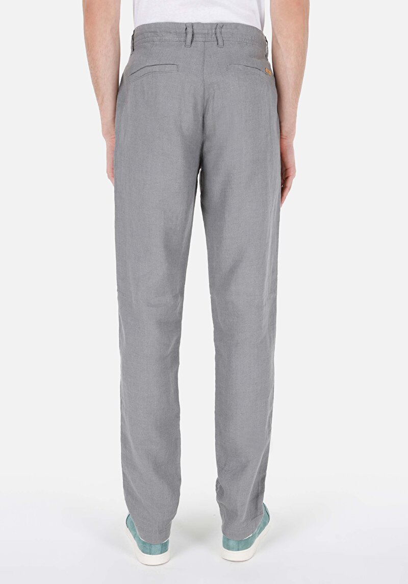 Afișați detalii pentru Regular Fit Mid Waist Straight Leg Pantaloni Verzi Pentru Bărbați