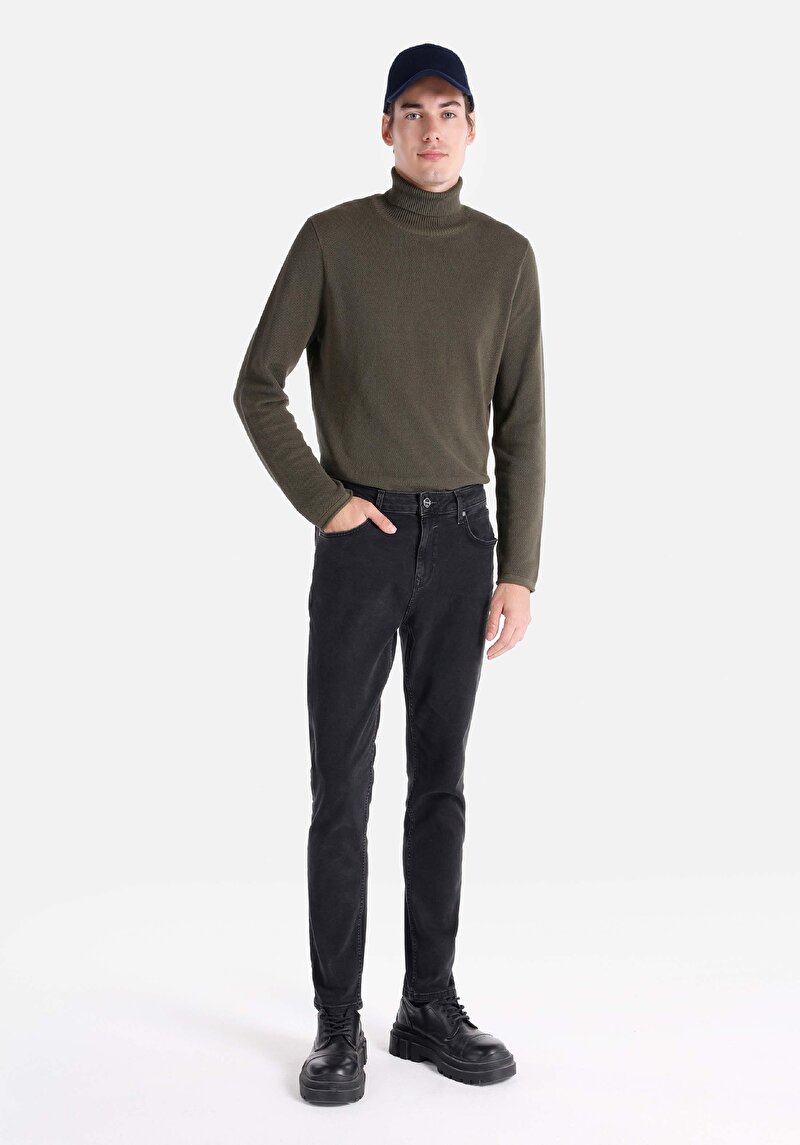 Imagine a Pantaloni De Barbati Negru Regular Fit 067 Jack Cl1065348