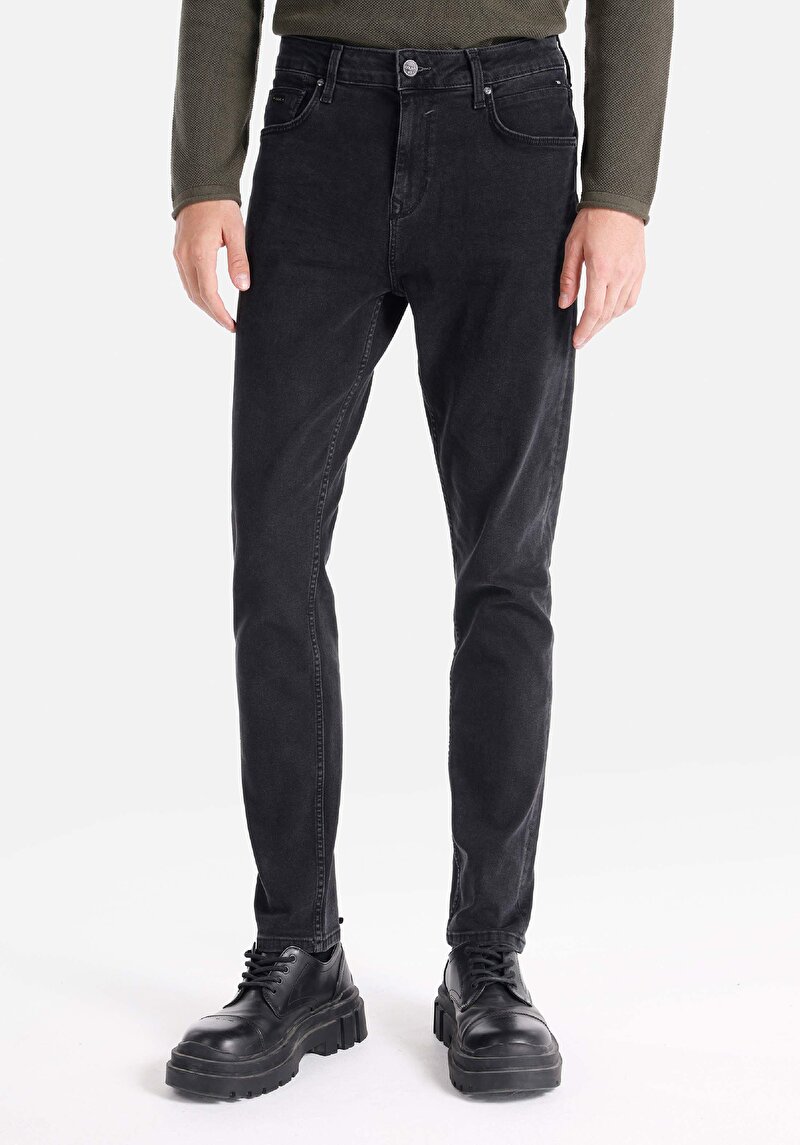 Afișați detalii pentru Pantaloni De Barbati Negru Regular Fit 067 Jack Cl1065348