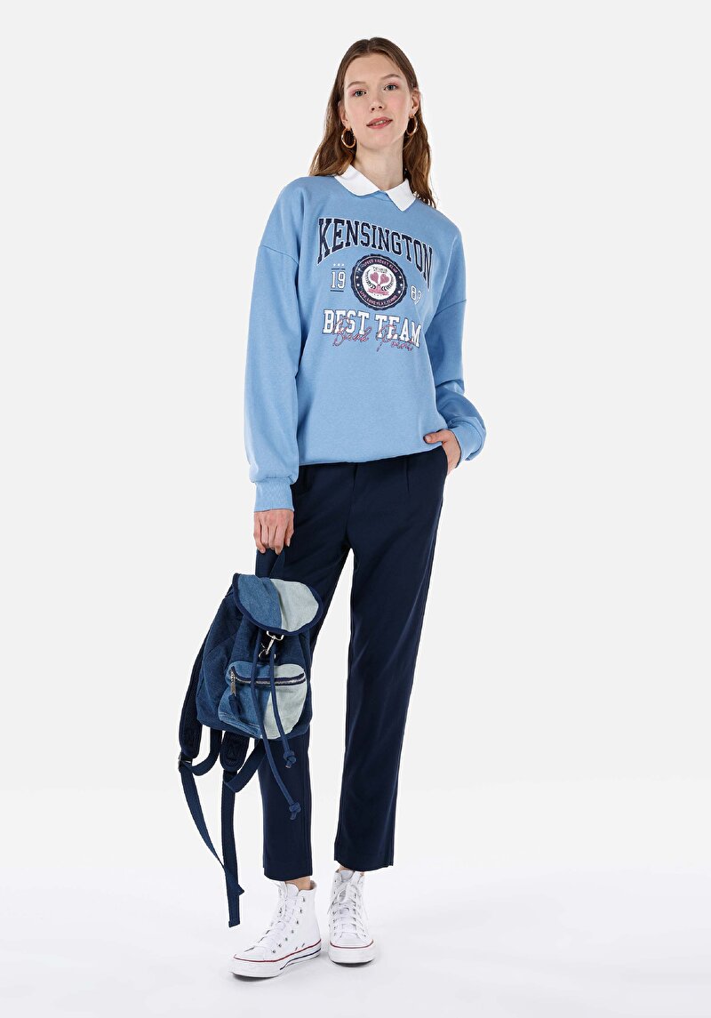 Imagine a Pantaloni De Dama Albastru Marin Regular Fit Cl1068239