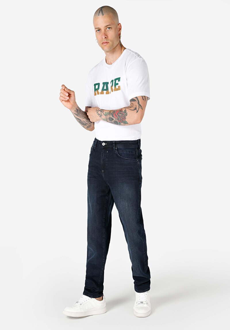 Imagine a Pantaloni De Barbati Albastru Marin Regular Fit 067 Jack Cl1065349