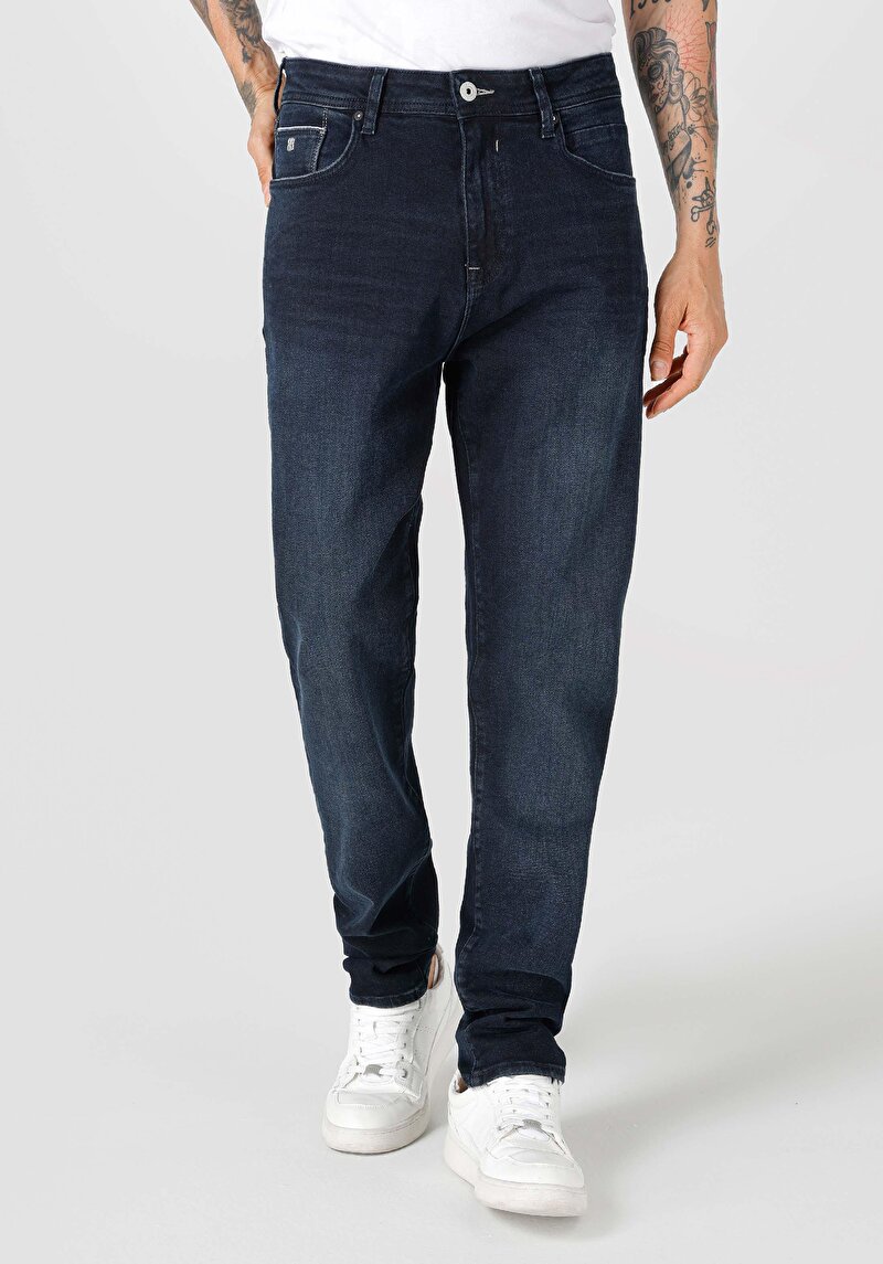 Imagine a Pantaloni De Barbati Albastru Marin Regular Fit 067 Jack Cl1065349