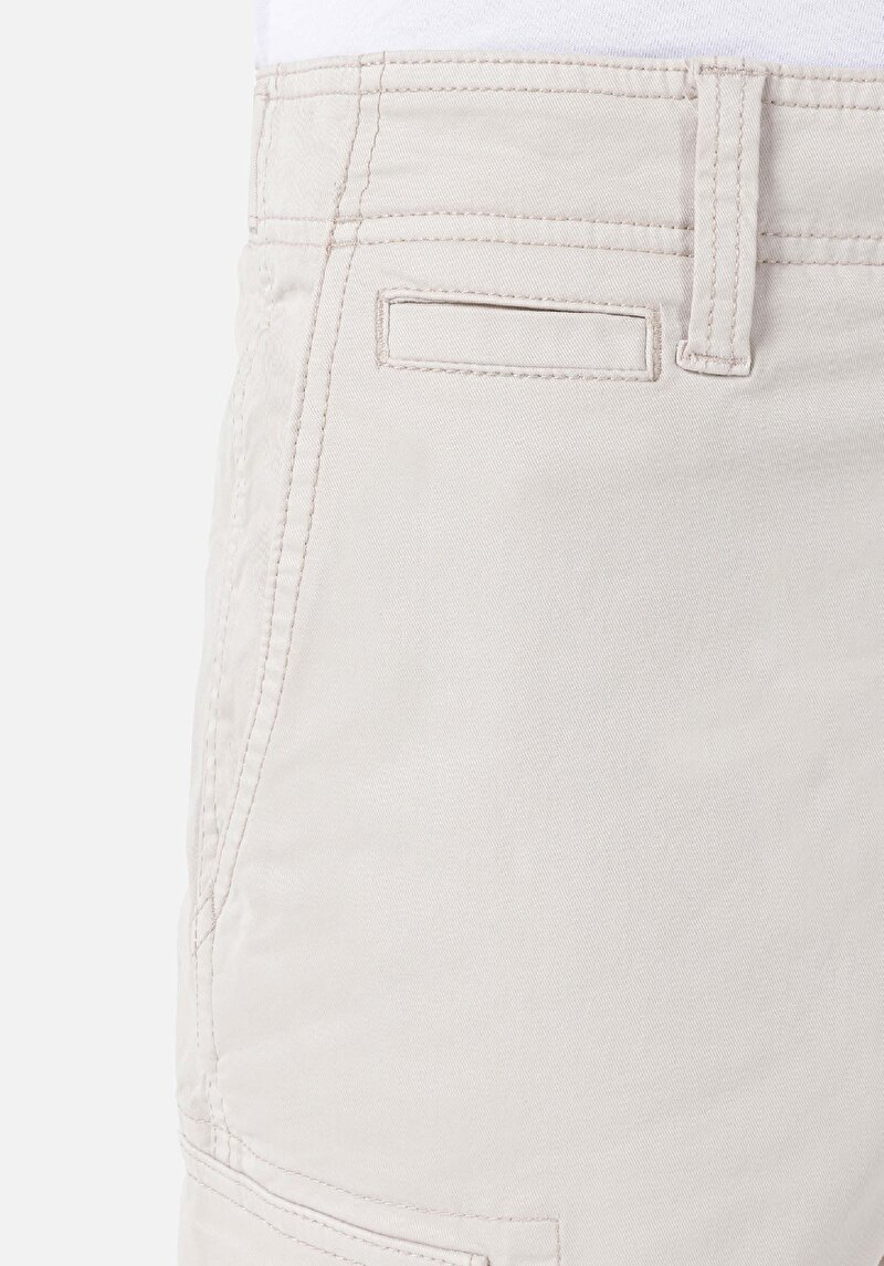 Afișați detalii pentru Regular Fit Talie Medie Picior Drept Pantaloni Bej Pentru Bărbați