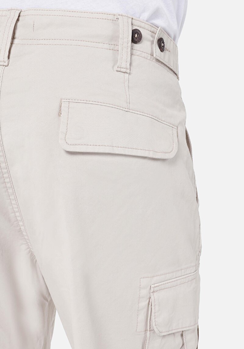 Afișați detalii pentru Regular Fit Talie Medie Picior Drept Pantaloni Bej Pentru Bărbați