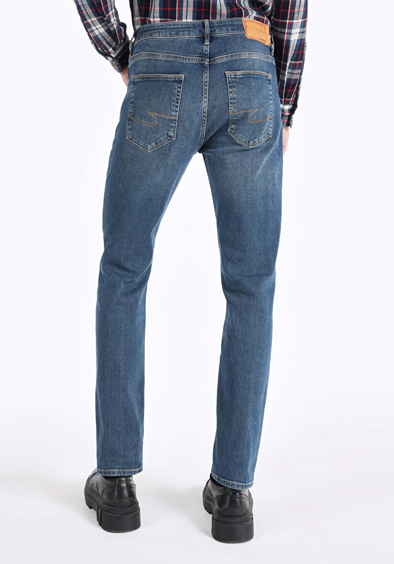 Afișați detalii pentru Pantaloni De Barbati Albastru Regular Fit 067 Jack Cl1065353