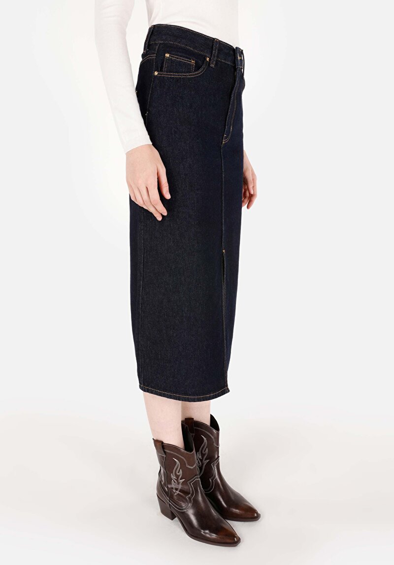 Afișați detalii pentru Fusta Albastră Pentru Femei Slim Fit