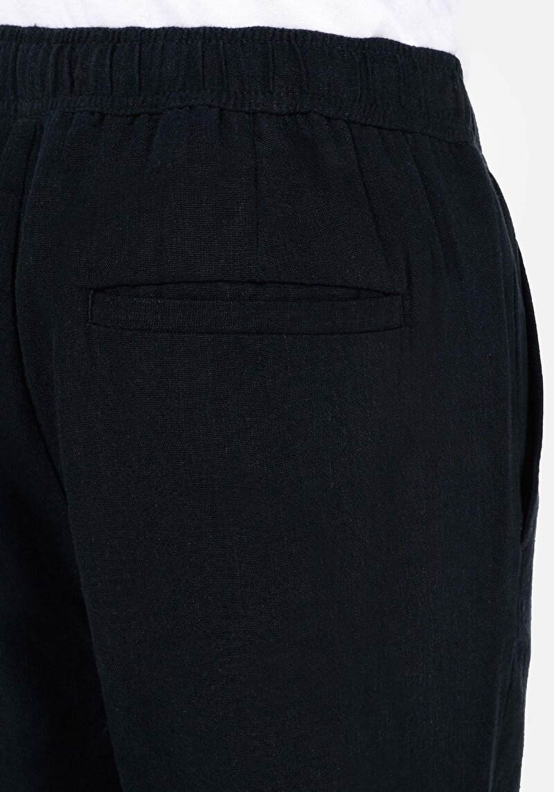 Afișați detalii pentru Regular Fit Talie Medie Picior Drept Pantaloni Negri Pentru Bărbați