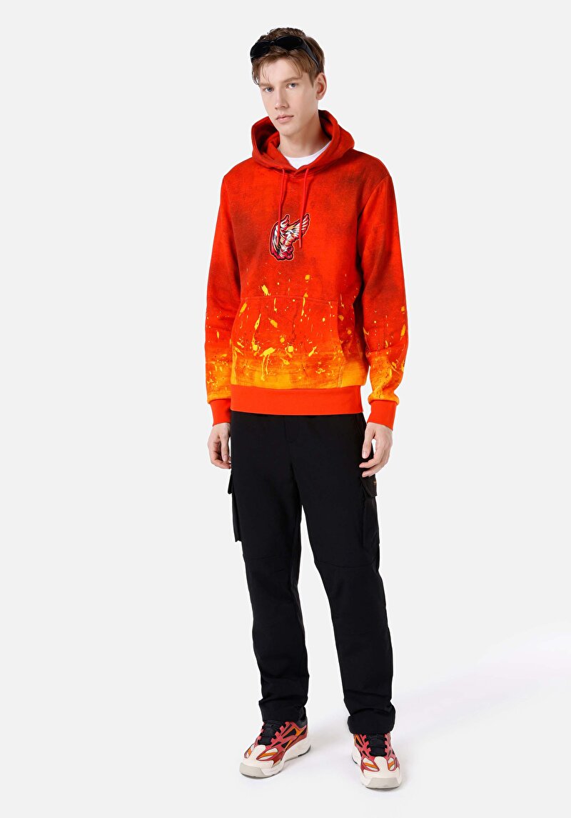 Afișați detalii pentru Hanorac Portocaliu Pentru Bărbați Regular Fit