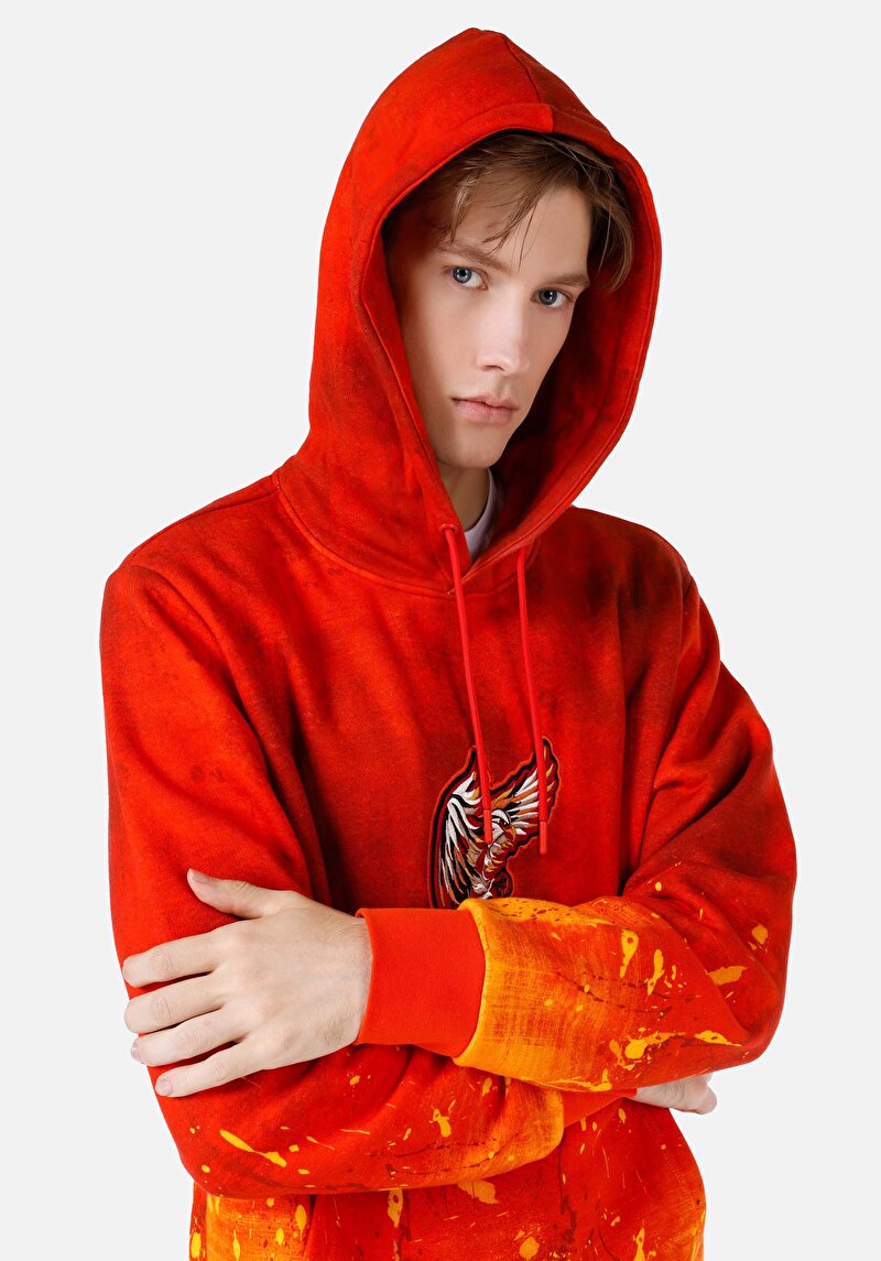 Afișați detalii pentru Hanorac Portocaliu Pentru Bărbați Regular Fit