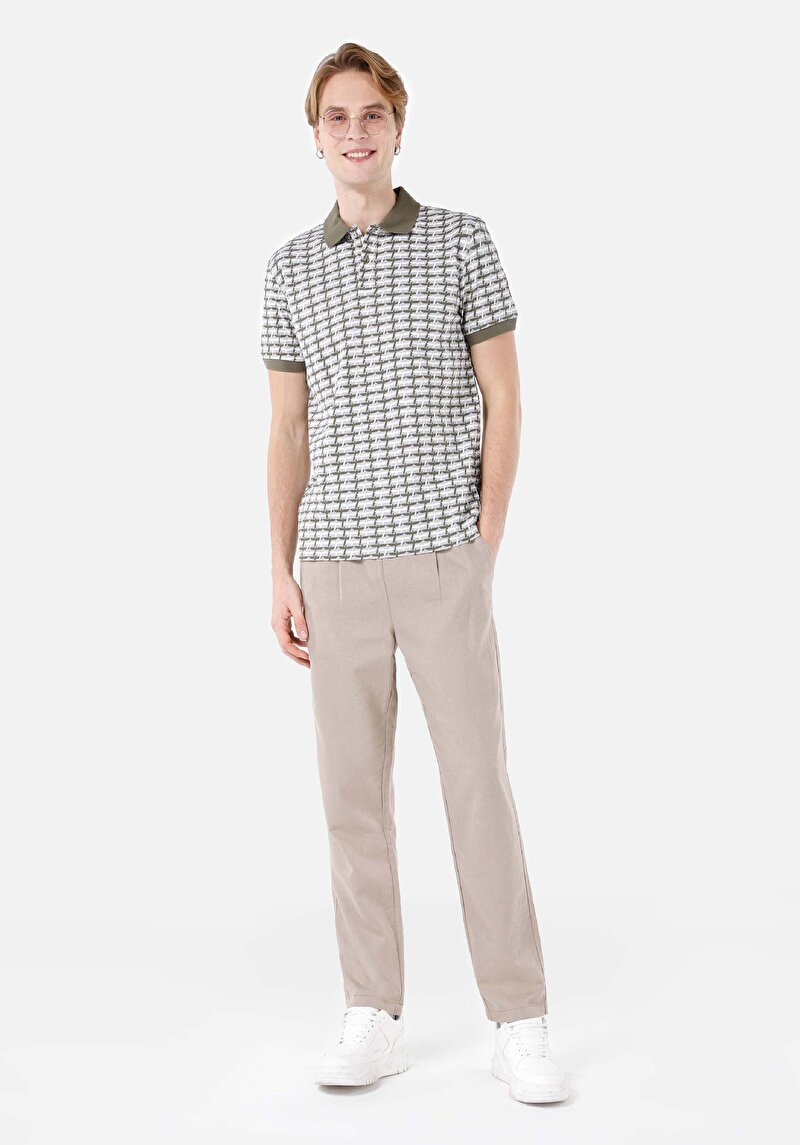 Imagine a Pantaloni De Barbati Bej Regular Fit  Cl1068761