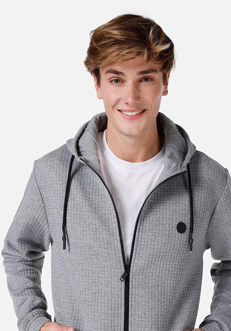 Imagine a Jachetă Gri Pentru Bărbați Regular Fit