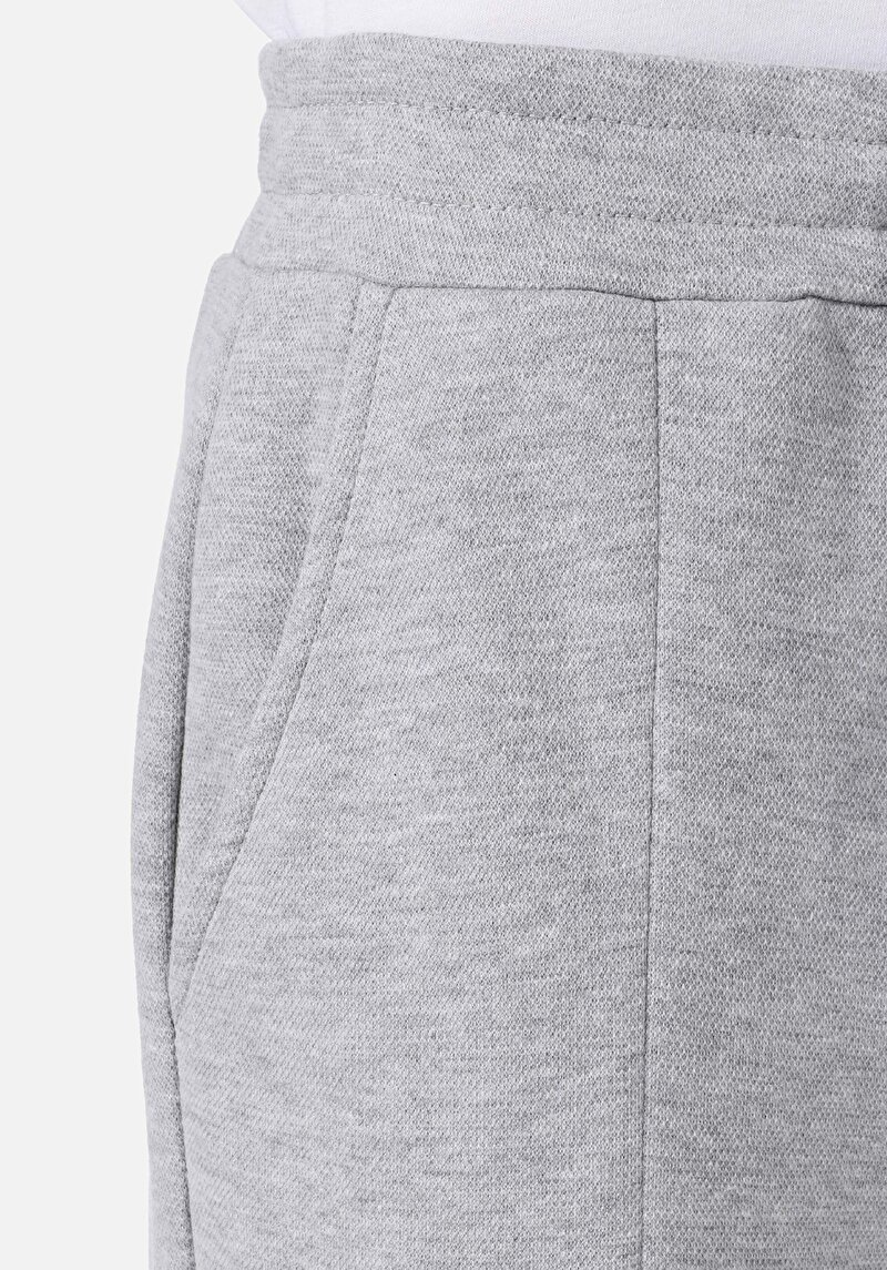 Afișați detalii pentru Pantaloni De Trening Gri Pentru Bărbați Slim Fit Mid Waist