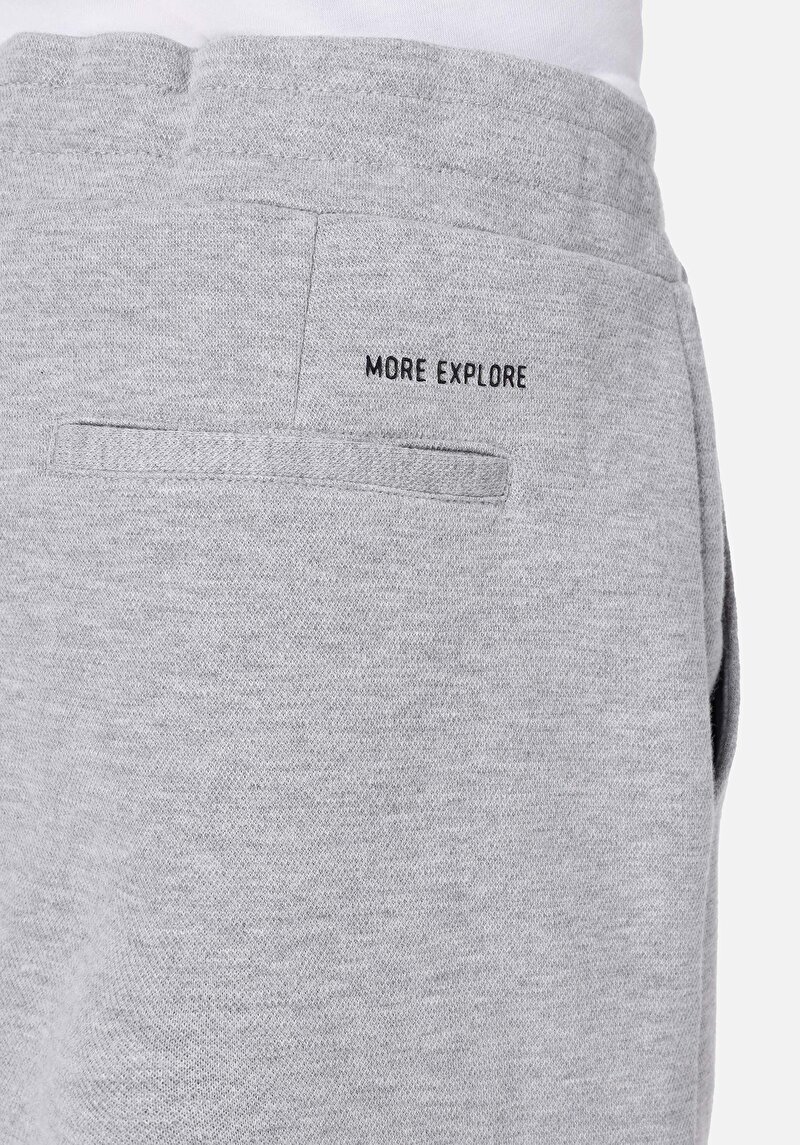 Afișați detalii pentru Pantaloni De Trening Gri Pentru Bărbați Slim Fit Mid Waist