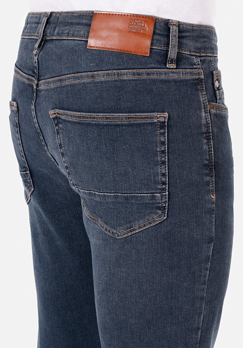 Afișați detalii pentru Pantaloni De Barbati Albastru Skinny Fit  Cl1071221